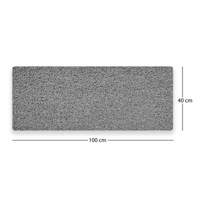 Nicoman Anti Slip PVC Loofah Shower Mat  Anti Mould Washable Bath Mat - Rectangular 100x40 cm