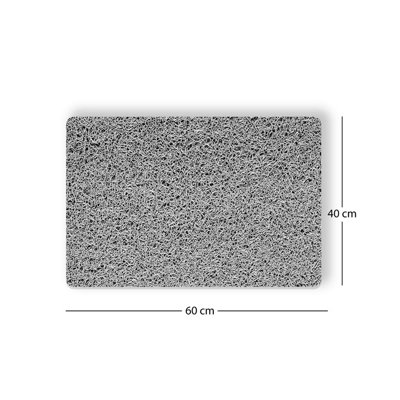Nicoman Anti Slip PVC Loofah Shower Mat  Anti Mould Washable Bath Mat - Rectangular 60x40 cm