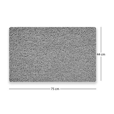 Nicoman Anti Slip PVC Loofah Shower Mat  Anti Mould Washable Bath Mat - Rectangular 75x44 cm