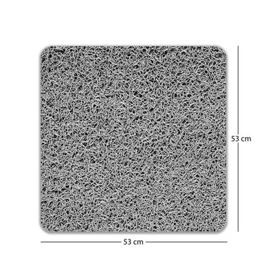 Nicoman Anti Slip PVC Loofah Shower Mat  Anti Mould Washable Bath Mat - Square 53x53cm