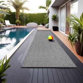 Nicoman Anti Slip PVC Loofah Spaghetti Comfort Swimming Pool Walkway Mat - 12m Roll