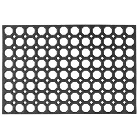 Nicoman Black Honeycomb Heavy duty Door mat, 60cm x 40cm
