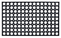 Nicoman Black Honeycomb Heavy duty Door mat, 75cm x 45cm