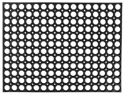 Nicoman Black Honeycomb Heavy duty Door mat, 80cm x 60cm
