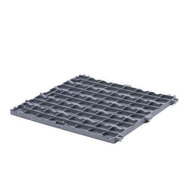 Nicoman Composite Interlocking Mosaic Decking Tiles Light Grey 30cm x 30cm - Pack of 10 Tiles - 9