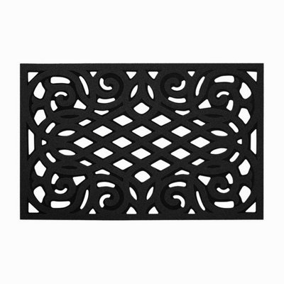 Nicoman Eco Friendly Outdoor Door Mat 75x45cm - Black