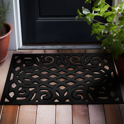 Nicoman Eco Friendly Outdoor Door Mat 91x61cm - Black - 3