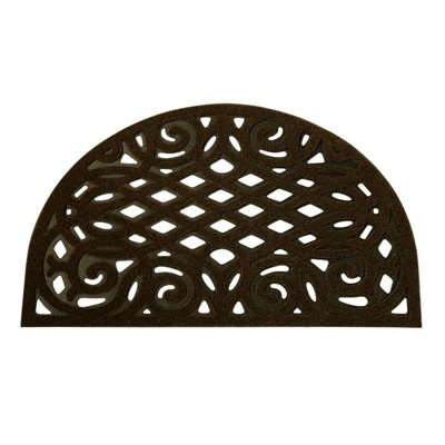 Nicoman Eco Friendly Outdoor Half Moon Door Mat 75x44cm - Brown