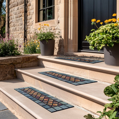 thumbnail image 2 of Nicoman Elegant Tile Mat Barrier Doormat – Eco-Friendly Rubber Indoor/Outdoor Door Mat 2 of 5