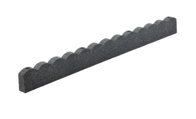 Nicoman Flexi Curve Grey Rubber Scallop Lawn Edging Garden Border 1.2m - Pack of 14