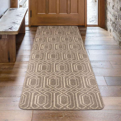 Nicoman Hallway Kitchen Lanudry Runner Machine Washable Non-Slip Entrance Area Rug, Wide and Long 180cm x 60cm - Warren Fog