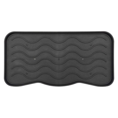 Nicoman Heavy Duty Boot Tray 75 x 40cm, All Weather Drip Tray For Indoor & Outdoor - Plain Black