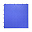 Nicoman Heavy Duty Interlocking Garage Tile Solid Deckplate Pattern - 40cm x 40cm - Blue