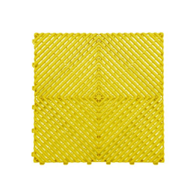 Nicoman Heavy Duty Vented Interlocking Garage Tile - 40cm x 40cm - Yellow