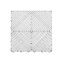 Nicoman Heavy Duty Vented Interlocking Garage Tiles - 40cm x 40cm - White - Pack of 9