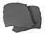 Nicoman Natural Stepping Stone Rubber Garden Decoration Grey - Pack of 4