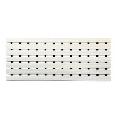 Nicoman PVC Duckboard For Bathroom Shower Anti Slip Mat 61cm x 25cm White