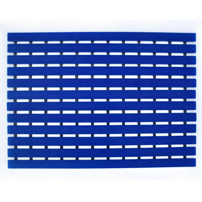 Nicoman PVC Duckboard For Bathroom Shower Anti Slip Mat 61cm x 43cm Blue