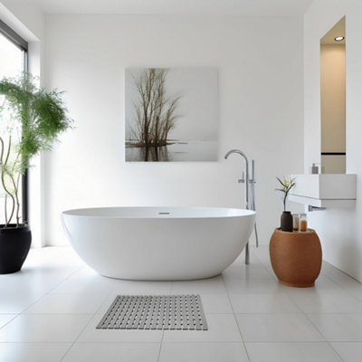 Nicoman PVC Duckboard For Bathroom Shower Anti Slip Mat Vertical Slats 43cm x 64cm Grey - 6