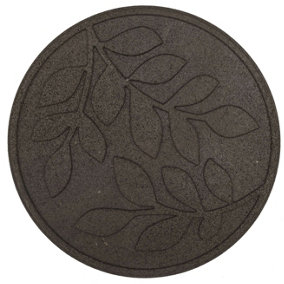 Nicoman Reversible Outdoor Garden Stepping Stone Leaves in Brown - Pack of 2