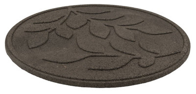 Nicoman Reversible Outdoor Garden Stepping Stone Leaves in Brown - Pack of 2 - 3