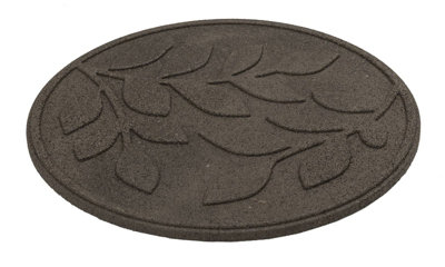 Nicoman Reversible Outdoor Garden Stepping Stone Leaves in Brown - Pack of 2 - 5