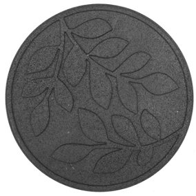 Nicoman Reversible Outdoor Garden Stepping Stone Leaves in Grey - Pack of 1