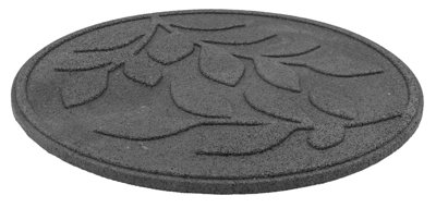 Nicoman Reversible Outdoor Garden Stepping Stone Leaves in Grey - Pack of 2