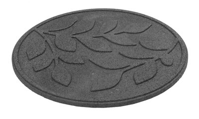 Nicoman Reversible Outdoor Garden Stepping Stone Leaves in Grey - Pack of 2 - 5