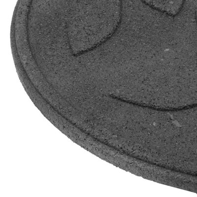 Nicoman Reversible Outdoor Garden Stepping Stone Leaves in Grey - Pack of 4