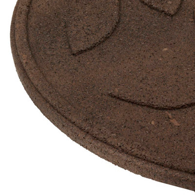 Nicoman Reversible Outdoor Garden Stepping Stone Leaves in Terracotta - Pack of 1