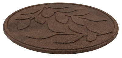 Nicoman Reversible Outdoor Garden Stepping Stone Leaves in Terracotta - Pack of 1 - 5