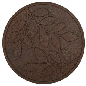 Nicoman Reversible Outdoor Garden Stepping Stone Leaves in Terracotta - Pack of 2