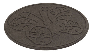 Nicoman Round Brown Butterfly Stepping Stone - Pack of 4