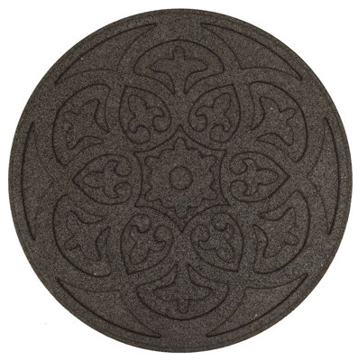 Nicoman Round Brown Scroll Stepping Stone - Pack of 1