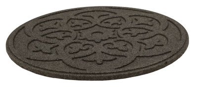 Nicoman Round Brown Scroll Stepping Stone - Pack of 2 - 5