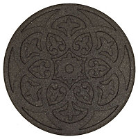 Nicoman Round Brown Scroll Stepping Stone - Pack of 4
