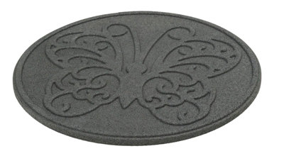 Nicoman Round Grey Butterfly Stepping Stone - Pack of 2