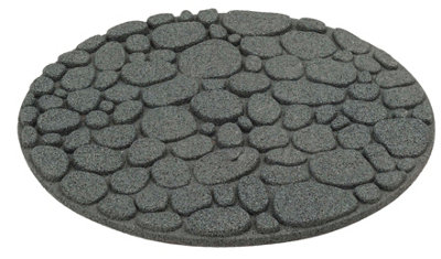 Nicoman Round Grey River Rock Stepping Stone - Pack of 2 - 3
