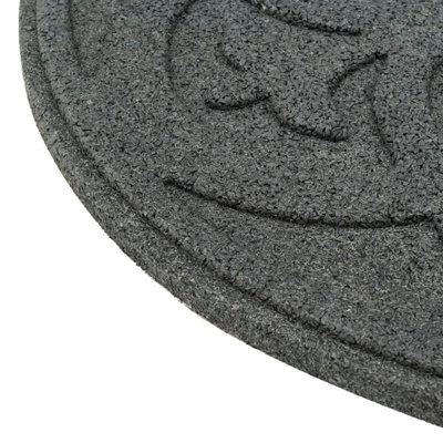 Nicoman Round Grey Scroll Stepping Stone - Pack of 1