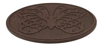 Nicoman Round Terracotta Butterfly Stepping Stone - Pack of 1 - 4