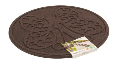 Nicoman Round Terracotta Butterfly Stepping Stone - Pack of 1 - 5
