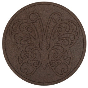 Nicoman Round Terracotta Butterfly Stepping Stone - Pack of 4