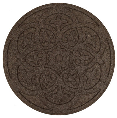 Nicoman Round Terracotta Scroll Stepping Stone - Pack of 2