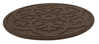 Nicoman Round Terracotta Scroll Stepping Stone - Pack of 2 - 3