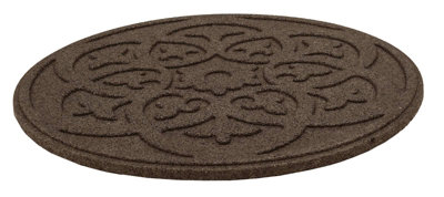Nicoman Round Terracotta Scroll Stepping Stone - Pack of 2