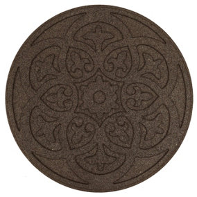 Nicoman Round Terracotta Scroll Stepping Stone - Pack of 4