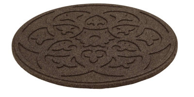 Nicoman Round Terracotta Scroll Stepping Stone - Pack of 4 - 5