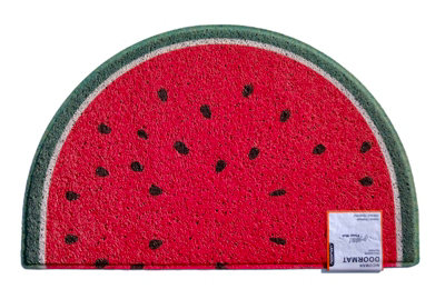 Nicoman Spaghetti Loofah Halfmoon Door Mat 70 x 44cm - Water Melon