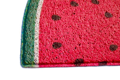 Nicoman Spaghetti Loofah Halfmoon Door Mat 70 x 44cm - Water Melon - 3